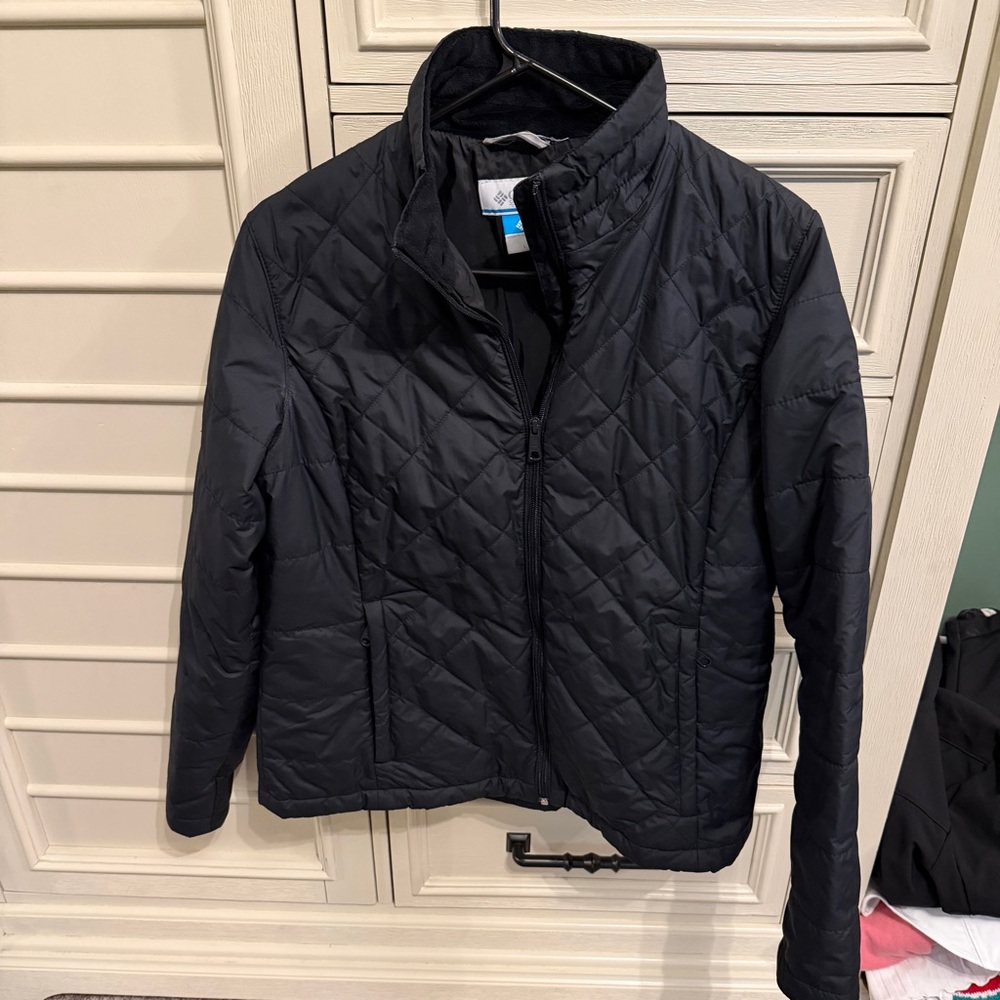 Black Quilted Columbia Jacket